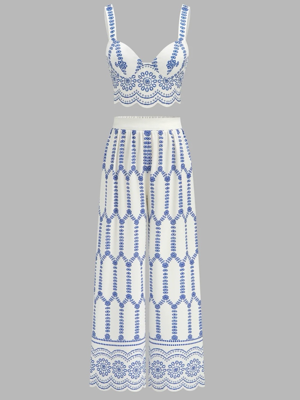 Commense Printed Cami Top & Wide Leg Pants Set size S